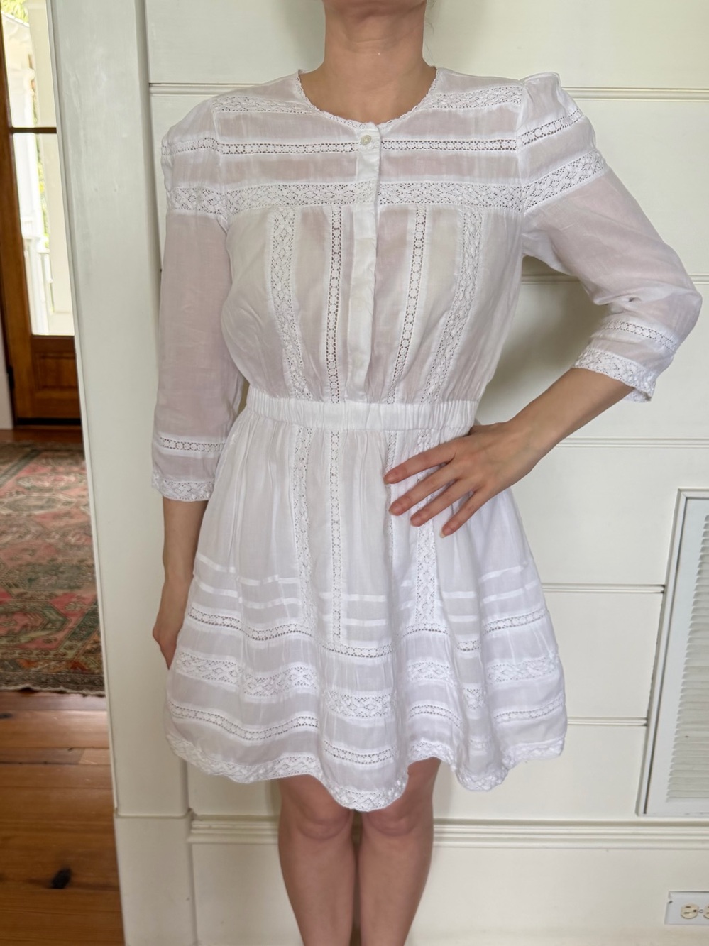 Tularosa White Cotton Minidress